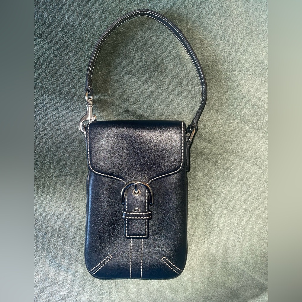 Vintage Coach Y2K Rare Mini Wristlet/ Leather Pouch